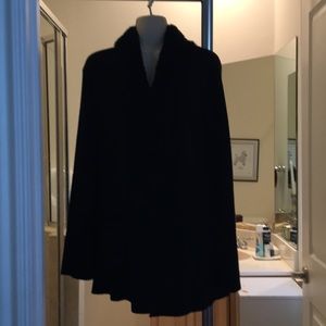 Black Studio M shaw collar sweater